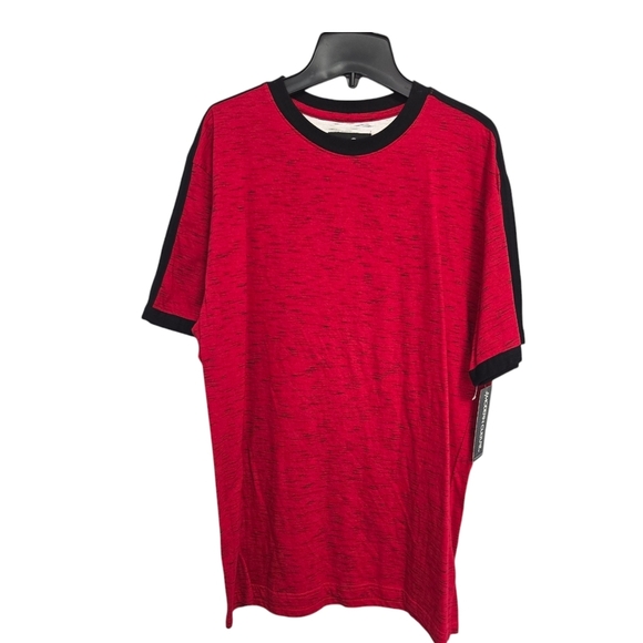 MC Modern Culture Red & Black Short Sleeve Tee w/ Crew Neck Size XL - NWT - Picture 1 of 8
